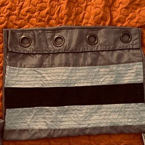 Curtains set of 3 pieces mocha /black curtain  double layer